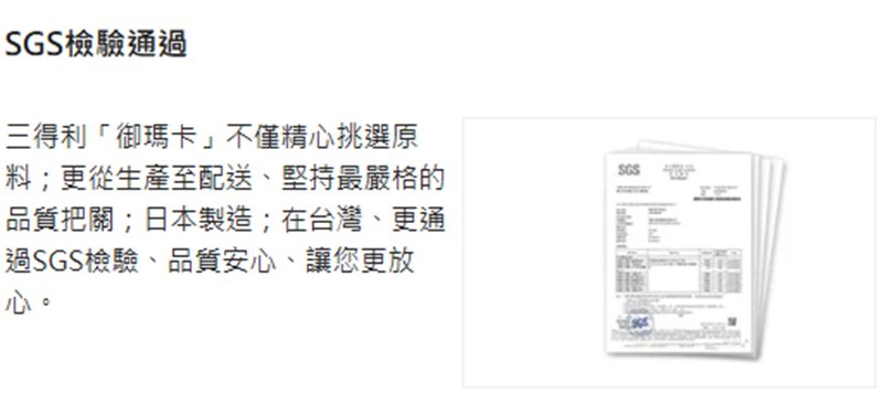 三得利御瑪卡檢驗報告